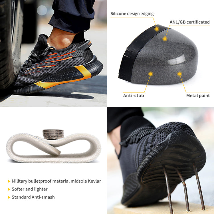 Diansen 2023 Work Safety Shoes Men Lightweight Boots Indestructible Sneakers  Women Protective Steel Toe Bulletproof Sneakers - AliExpress